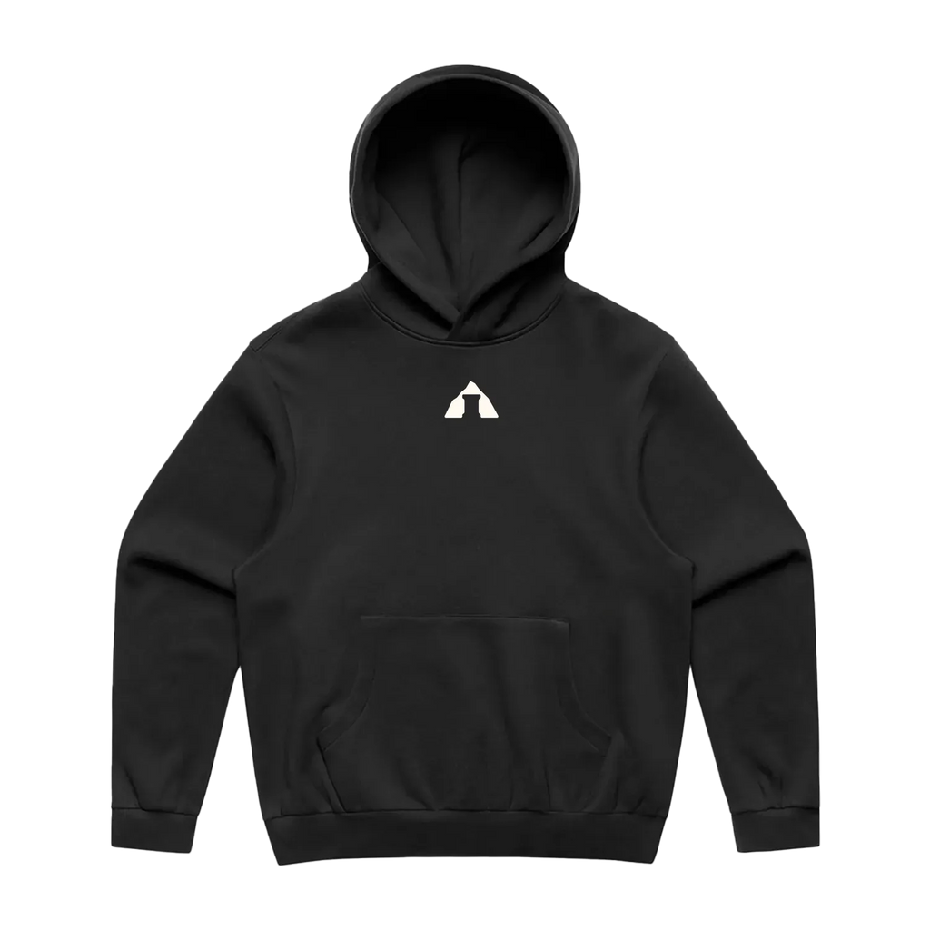 Black front flat lay